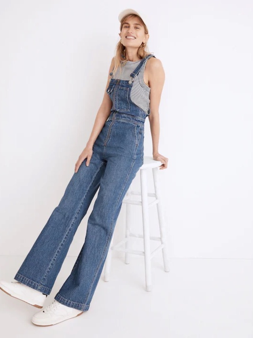 Madewell High-Rise Loose Flare Overalls